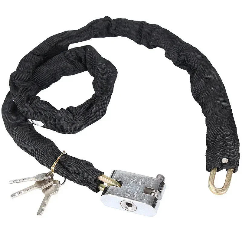 60cm/85cm/120cm/180cm Bike Chain Lock Safe Metal Anti-Theft Heavy Duty w/key Security Reinforce Cycling Bicycle Lock Accessories