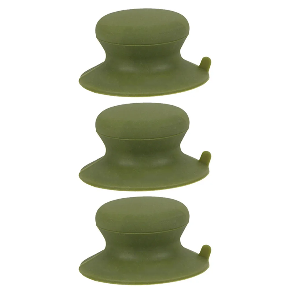 Heat Resistant Silicone Pot Lid Handle with Powerful Suction Cup for Secure Grip Multipurpose Use and Mobile Phone Stand 3pcs