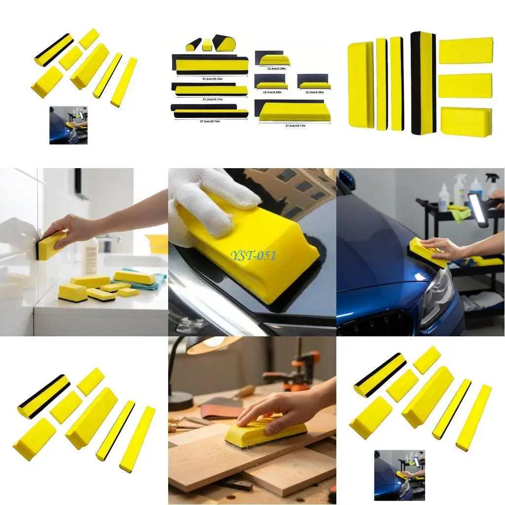 

E15A Manual Polishing Discs Set With Sturdy Polyurethane Material Adhesive Buffing Pads For Tight Space Treatments