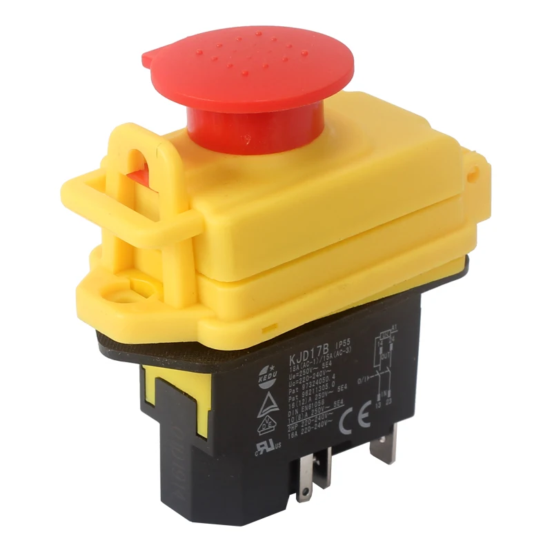 KJD17B Power Emergency stop switch/SIEG SC2-104 Electromagnetic Urgent Stop Switch for JET BD-X7