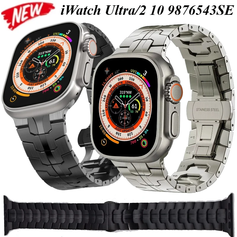 

Titanium Alloy Strap for Apple Watch Ultra 49mm Watchband for Apple Watch 10 9 8 7 6 5 4 42mm 46mm 45mm 41mm 40mm 44mm Bracelet