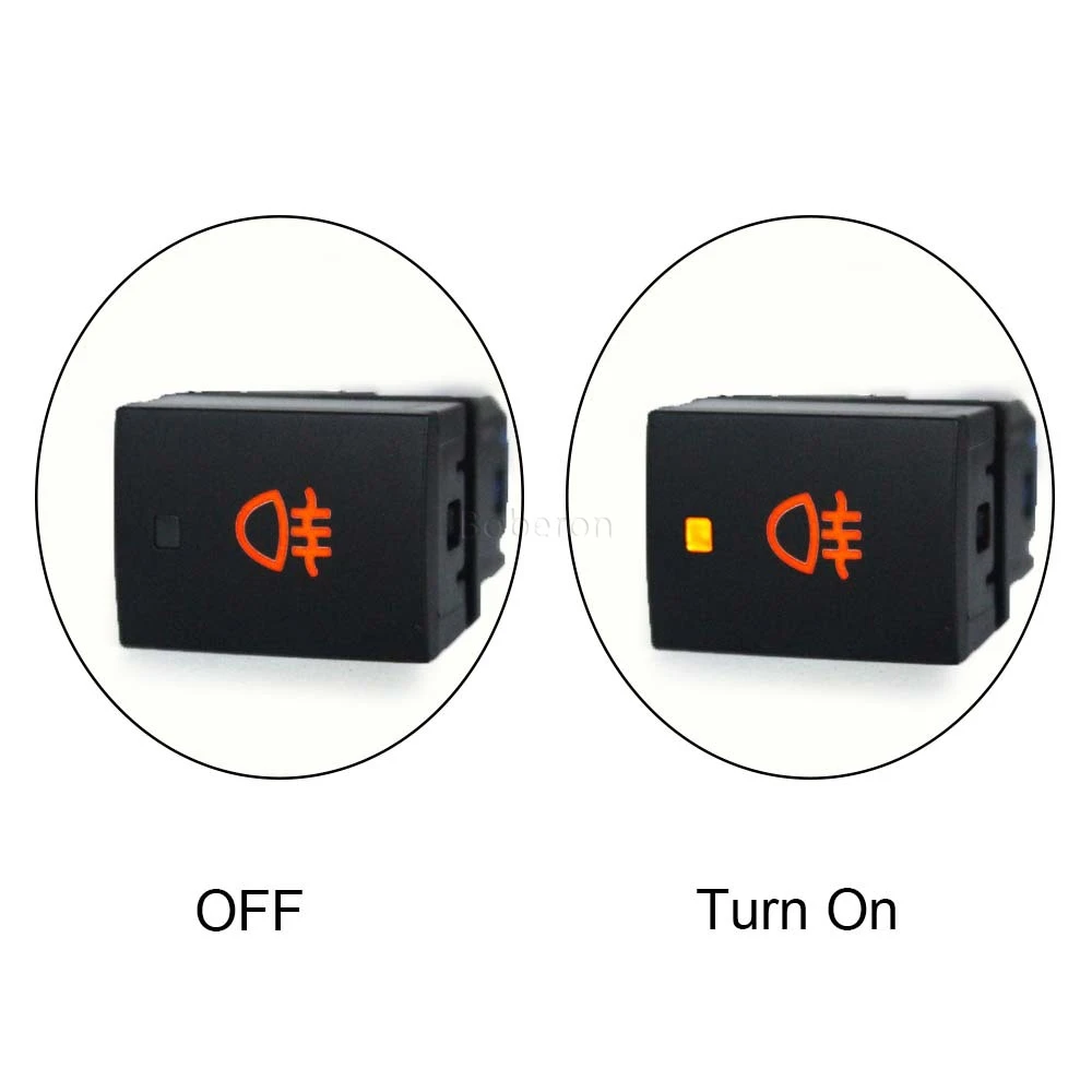 1PC Car Headlight Music Rear Fog Light Fan Radar Button Switch with Wire Fit for SYLPHY KICKS 2020 X-Trail T33 X-Terra 2023