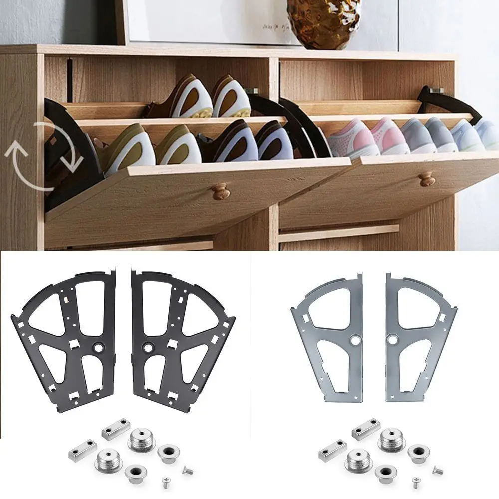 1Pc Home Shoes Drawer Cabinet Hinge Shoes Rack Flip Plate Frame Turning Rack Thickened Furniture Hinge Fittings Accessories