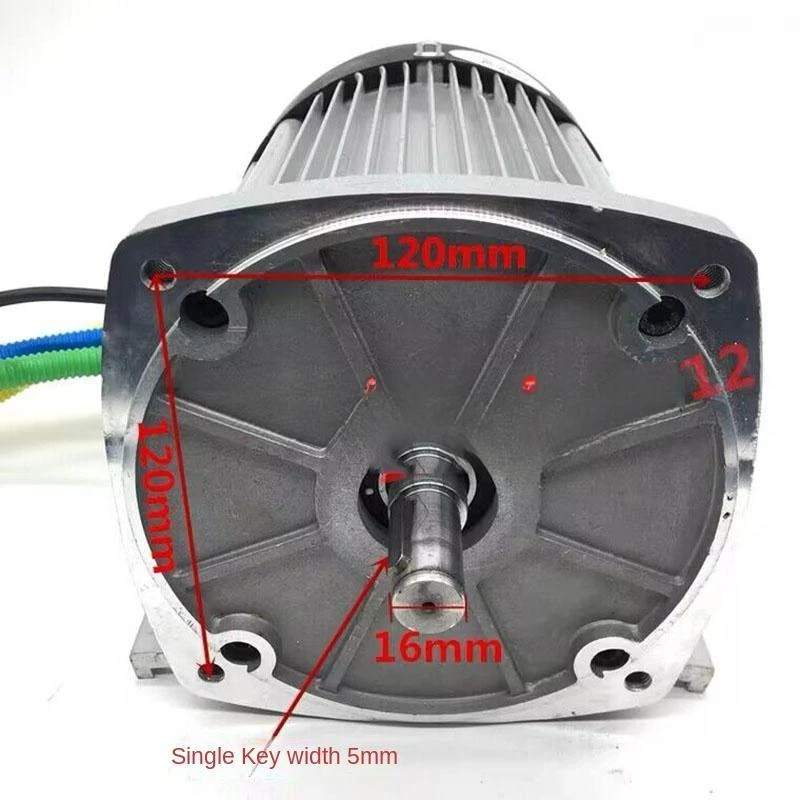 Brushless High-Speed Motor for 1500W 1800W 2200W Dc 60V / 72V   Without Gearbox Electric Car   Modification