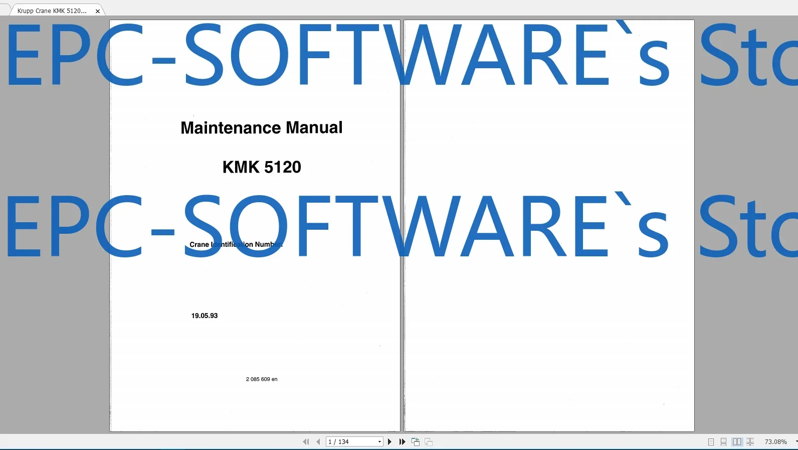 

EPC-SOFTWARE Krupp Crane KMK 1,1 ГБ Запасные части, обслуживание, руководства и схема PDF DVD