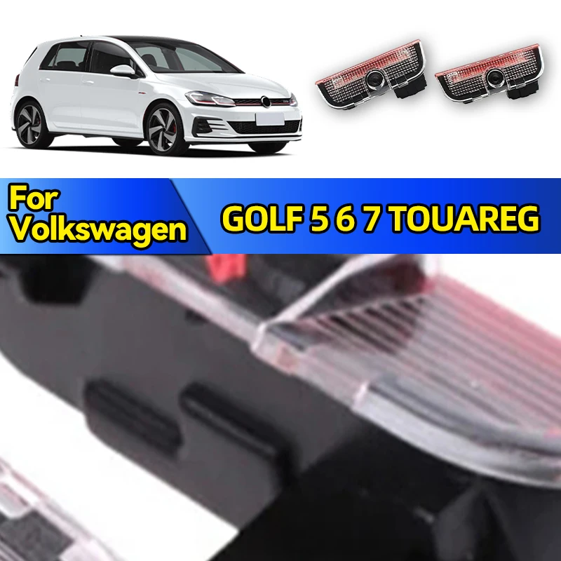 

Для VW VOLKSWAGEN 2026 Hot 2X светодиодный проектор, лампа, инструмент, аксессуар для VW серии, украшение двери автомобиля, светильник Golf 5 6 7 Arteon T