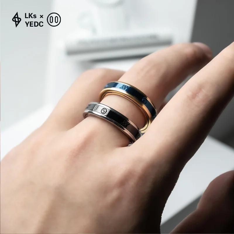 Presale YEDC ZhuanYun Real Jewlrly EDC Toys Magnetic Fidget ring