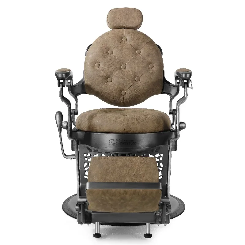 

Beauty Salon Barber Chair Vintage PVC Leather Salon Furniture Barber Chair