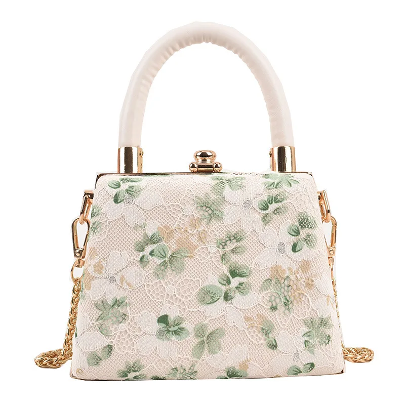 Lolita Women Purses and Handbags Designer Bags Handmade Pearl Flower Wedding Dinner Party Bags Girls Chain Shoulder Bag