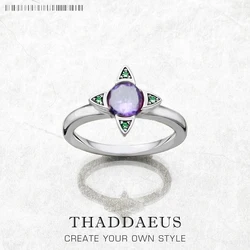 Paradisiacal Ring Colourful Stones,Europe Style Fine Jewerly For Women Summer Brand New Flower Gift In 925 Sterling Silver