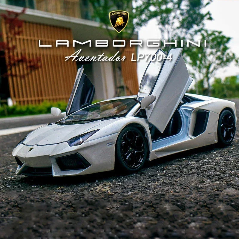 

WELLY 1:24 Lamborghini Aventador LP700-4 Alloy Car Diecasts & Toy Vehicles Car Model Miniature Scale Model Car For Children