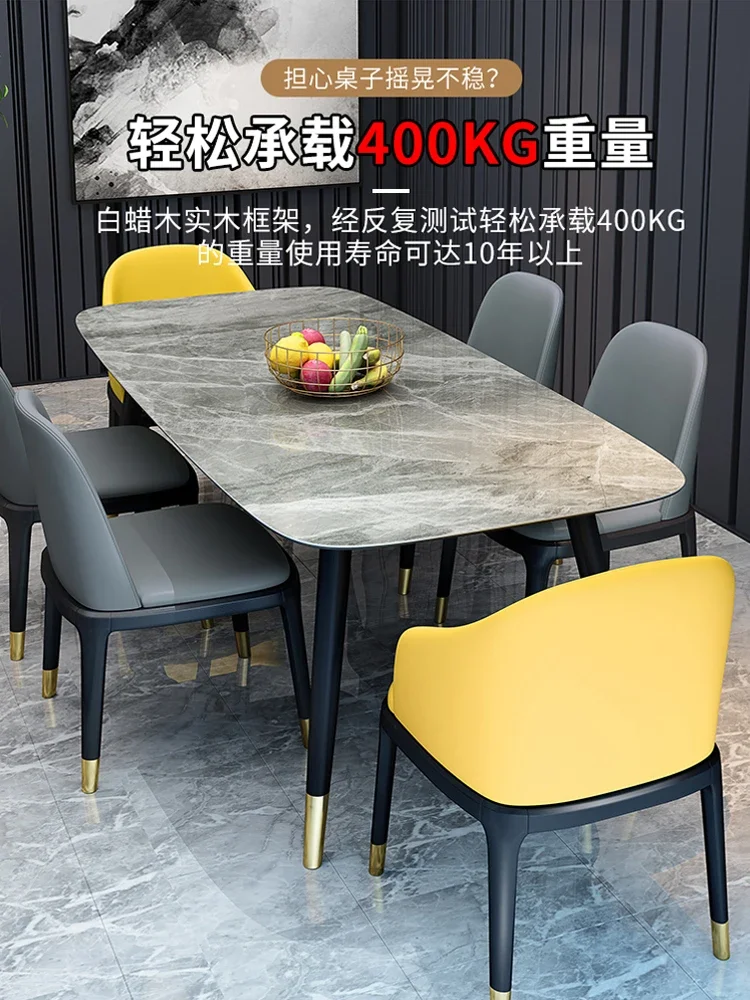 ~Small Apartment Nordic Modern Solid Wood Dining Tables and Chairs Set Rectangular Dining Table Set