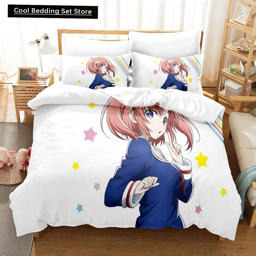 Engaged to the Unidentified Anime Bedding Set Pillowcases Single Full Queen King For Girl Kids Anime 3D Bedding Set Duvet Covers