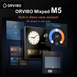 ORVIBO MixPad M5 Built-in Alexa All in One Panel Touch Screen Control Lights,Air Conditioners, Curtains
