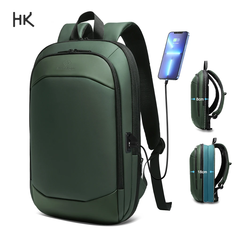 

Рюкзак для деловых мужчин HK, расширяемый, для ноутбука 17 дюймов, с USB-портом, водонепроницаемый, для путешествий, простой, для поездок на работу и учебы