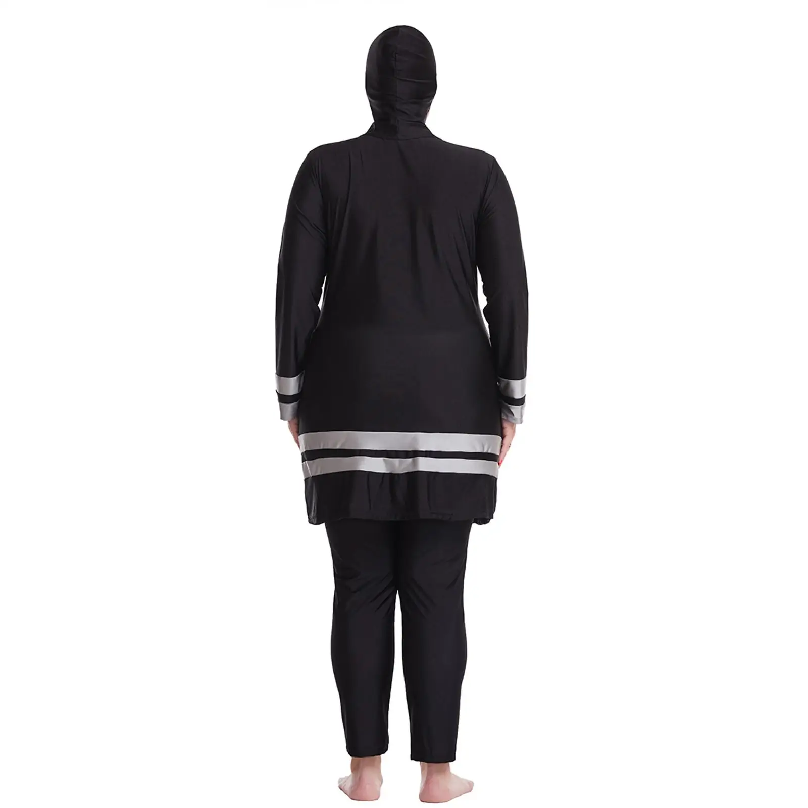 Full Cover Modest Swimwear Loose Three Piece Set Sports Bathing Suit for Summer Beach Outfits
