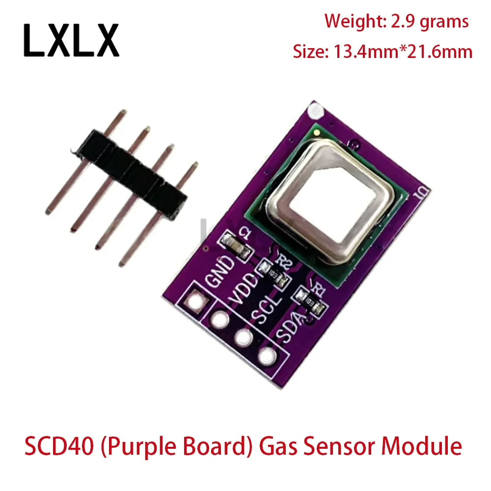 LXLX1 SCD40 SCD41 Gas Sensor Module Detect CO2 Carbon Dioxide Temperature and Humidity 2-in-1 I2C Communication