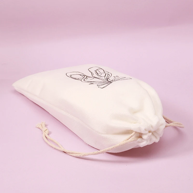 1Pc Drawstring Dance Shoe Bag - 13x27cm Flannel Storage Pouch for Ballet Girls〔YY33〕