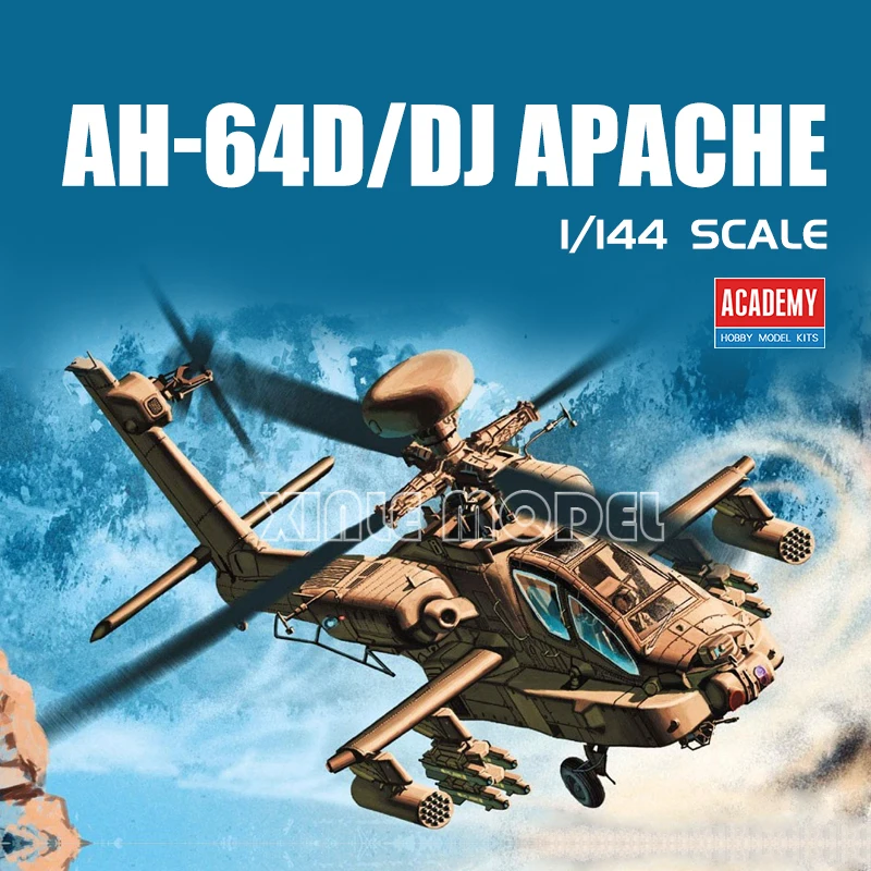 

Academy Aircraft Scale Model Kit 1/144 12625 American AH-64D gunship