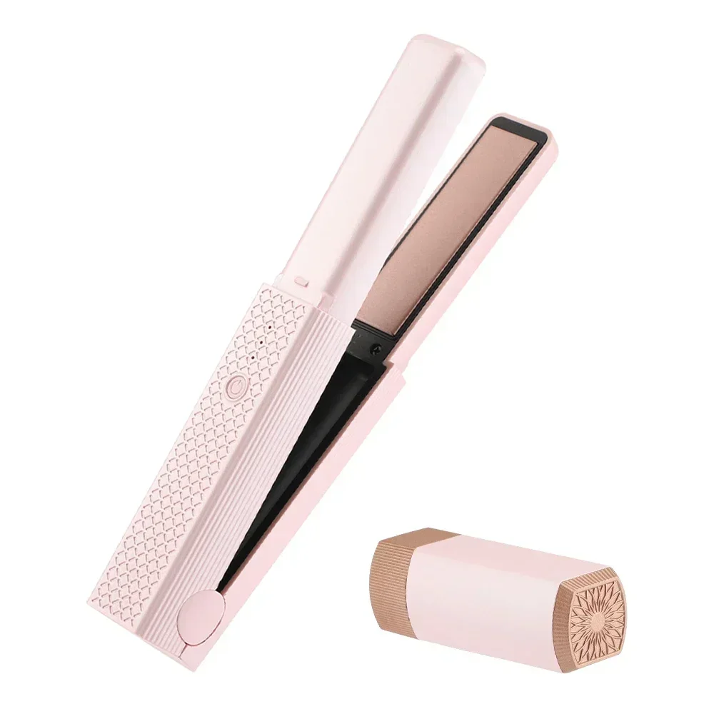 

USB Electric Wireless Hair Straightening Curling Iron Portable Cordless Mini Flat Iron Hair Straightener