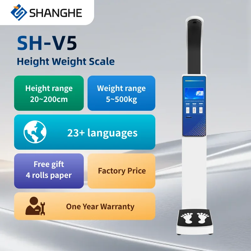 Ultrasonic Weight And Height Measuring Machine Bmi Machine Height And Weight Measuring Scale