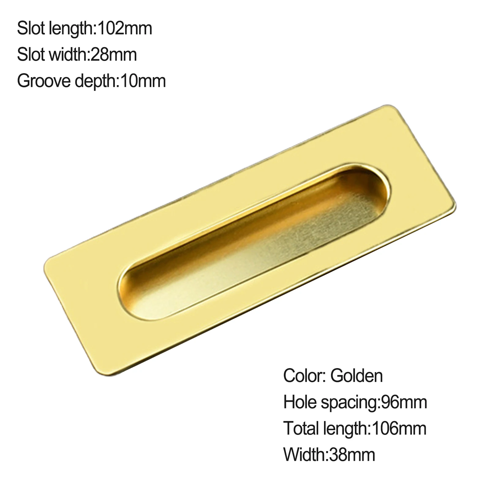 Brand New High Quality Cabinet Handle With Screws Convenient Concealed Handle Practical Slotted Recessed Handle