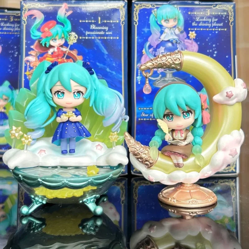 Caja ciega genuina Hatsune Miku Night Sky Story & Karaoke para habitación, modelo encantador, mantenimientos, animación, juguete periférico, regalos de navidad