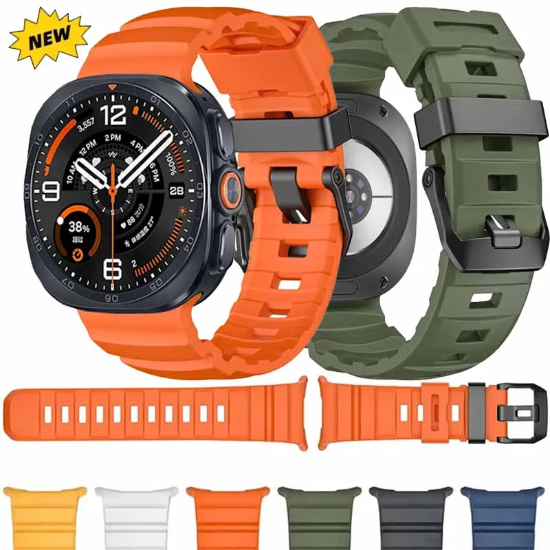 Silikonarmband für Samsung Galaxy Watch Ultra 2-1 47mm Komfortables Armband für Galaxy Watch 2025 Ultra 47mm Ersatzband