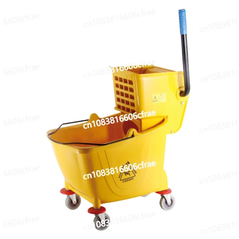 Water truck mop cleaning bucket, washing mop squeezing bucket, commercial cleaning hands-free washing mop bucket