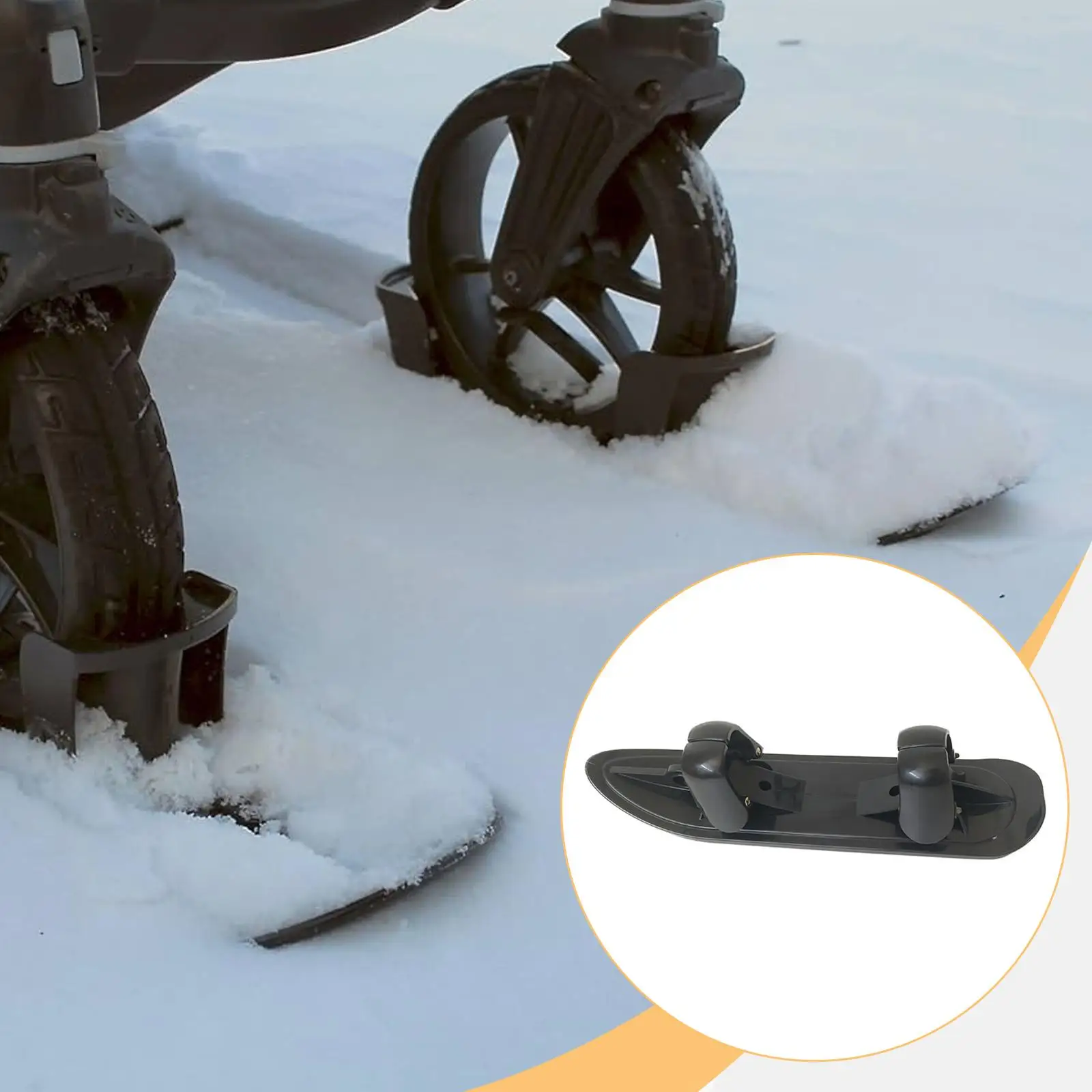 Scooter Ski Sled Ski Board Snow Sledge Board for Golf Carts Backyard Cycling