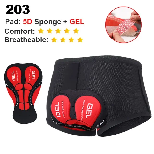NEWBOLER Ademend Fietsondergoed Fietsbroek 5D Gel Pad Schokbestendig Fietsonderbroek MTB Racefiets Ondergoed Man Shorts