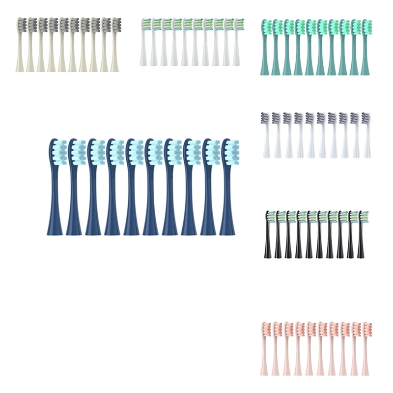 10PCS Replacement Brush Heads For Oclean Flow/X/ X PRO/F1/ One/ Air 2 Electric Toothbrush Toothbrush Replacement Head A