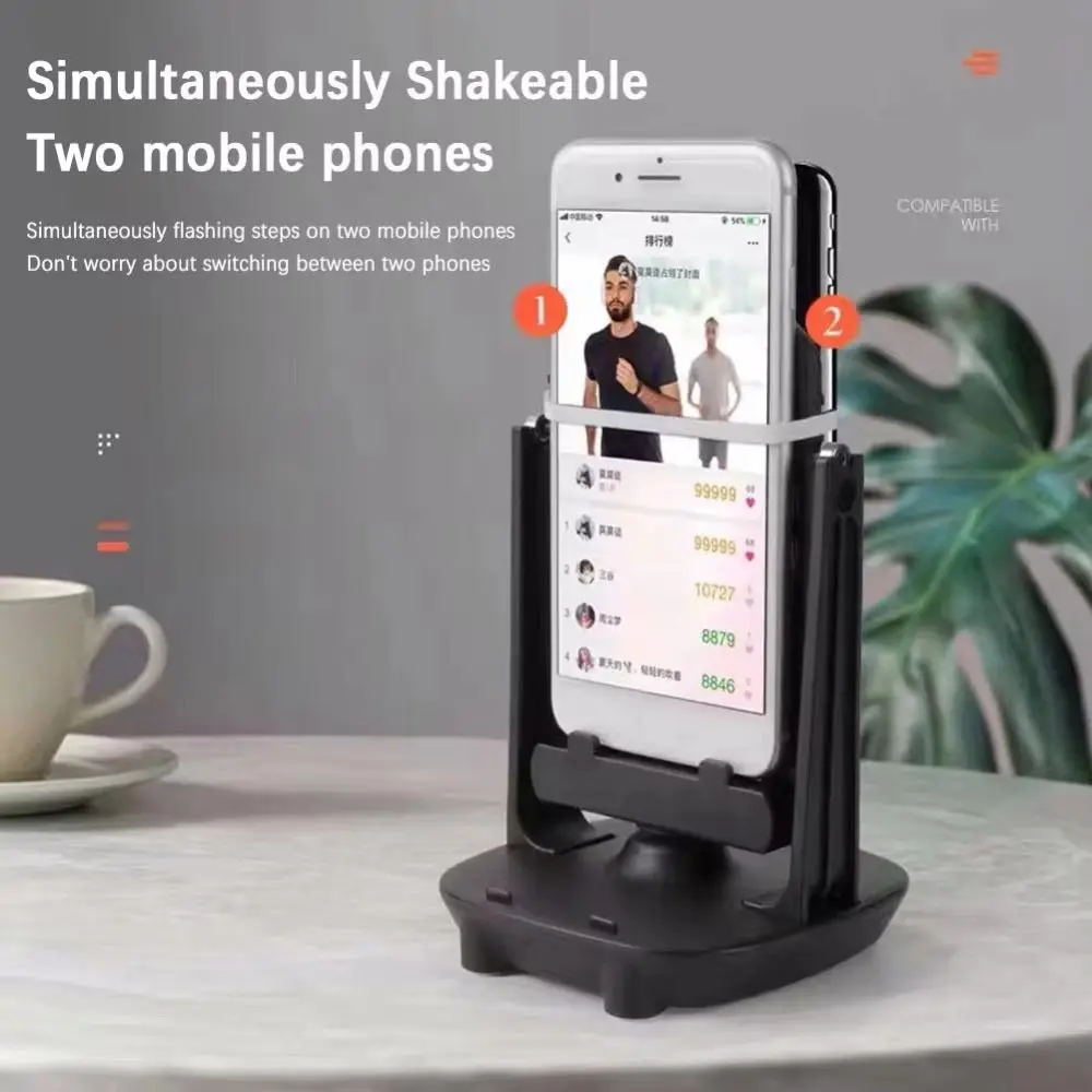 Kunststoff Schreibtisch Walking Swing Halterung Automatische Gerät Stille Desktop Telefon Ständer Multifunktionale USB Kabel Telefon Halter Schrittzähler