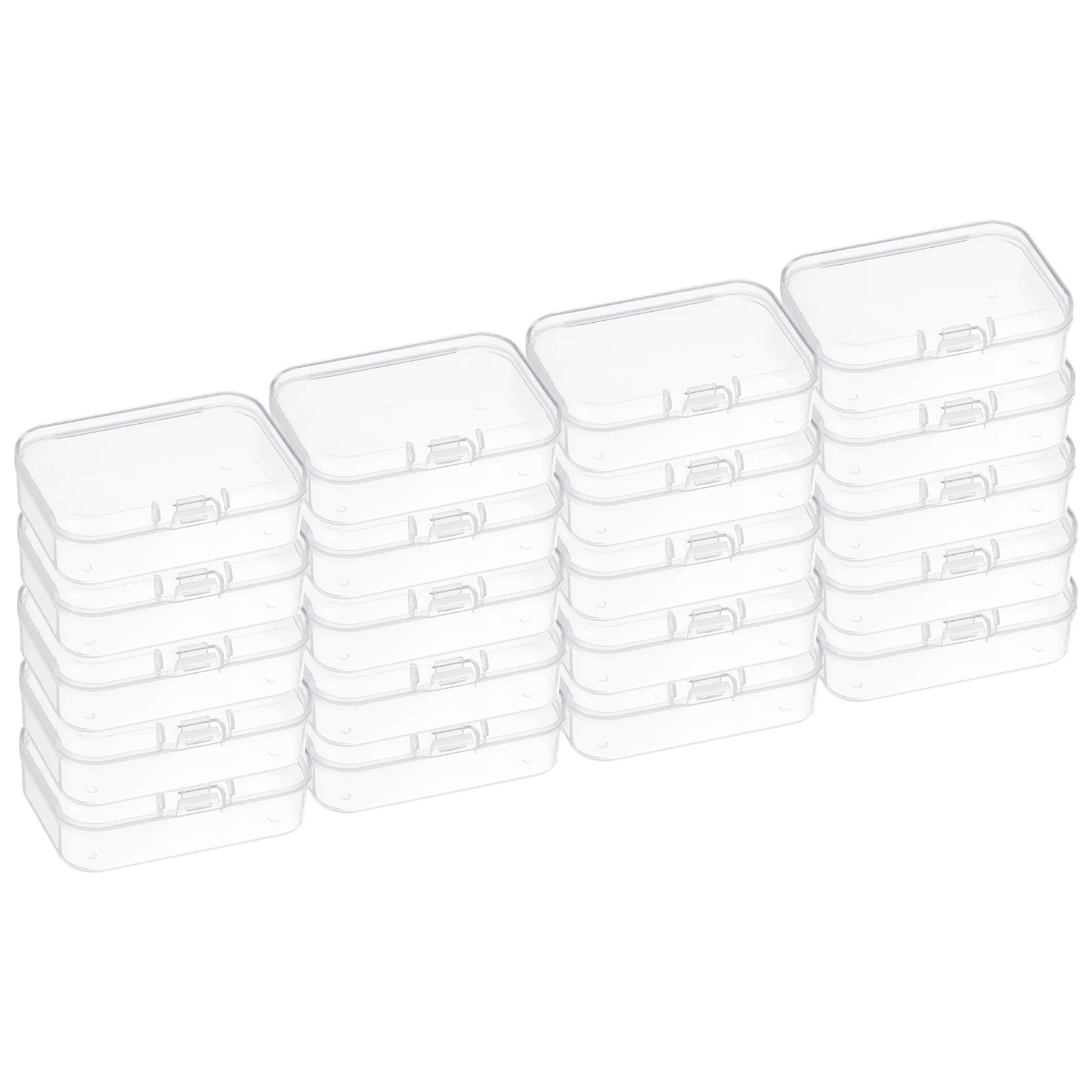 Transparent Stackable Storage Box with Hinged Lid
