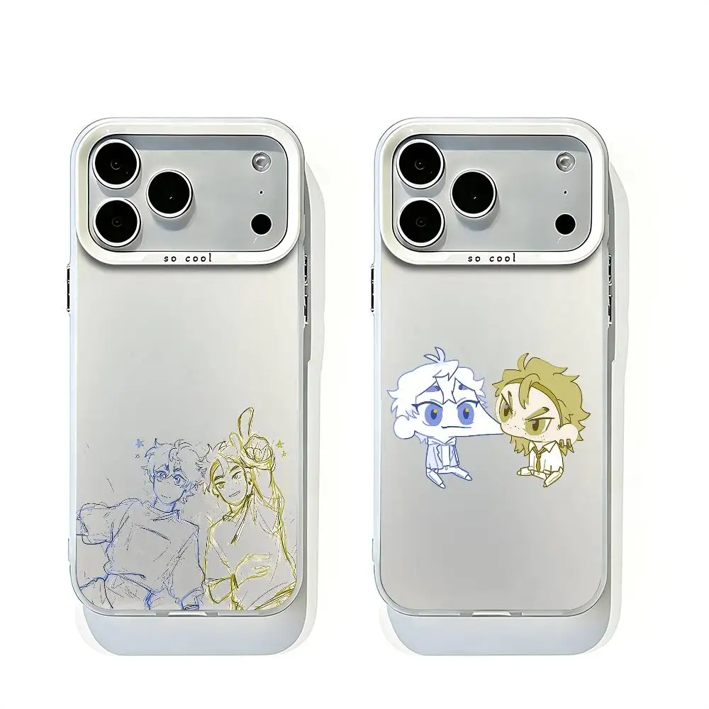 

R-Rebound of the Heart White Matte Large Lens Frame Cover For iPhone 12 11 14 13 17 16 15 Pro Max Mini Plus E