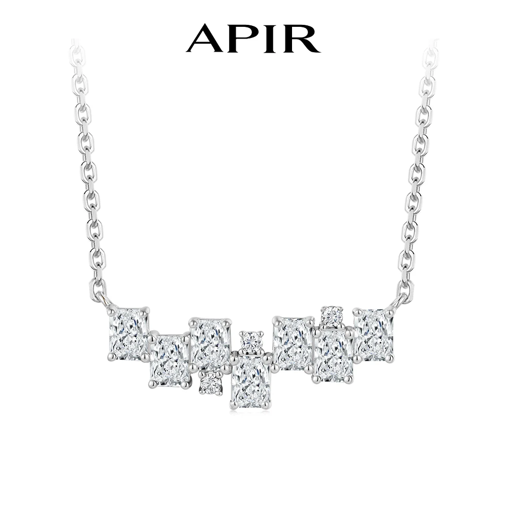

APIR Moissanite Pendant Necklace for Women Sparkling Diamond Necklaces 925 Sterling Silver Hypoallergenic Birthday Jewelry Gifts