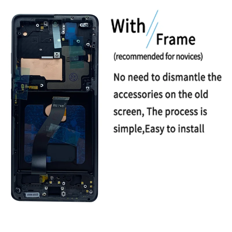 Imagem -06 - Digitador de Tela de Toque Amoled com Moldura Display Lcd Samsung Galaxy S21 Ultra 5g G998f G998f ds