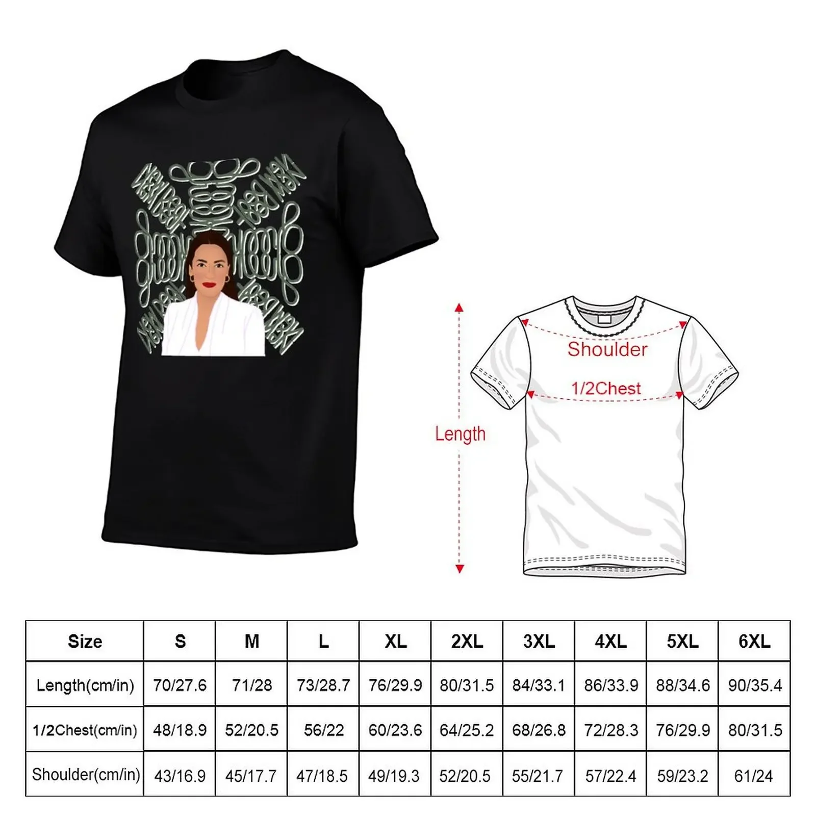 AOC Green New Deal T-Shirt korean fashion shirts graphic plus size tops mens designer clothes