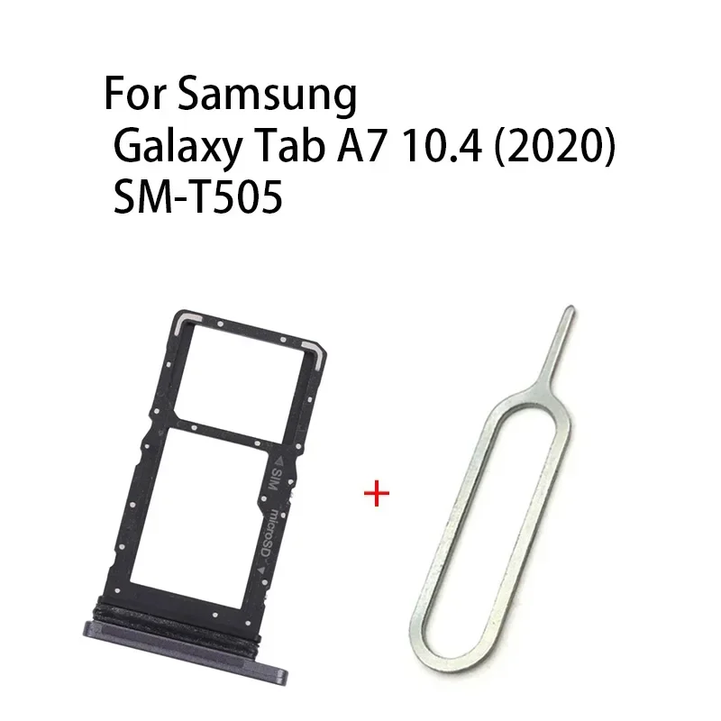 Gefensi SIM Card Tray + Micro SD Card Tray For Samsung Galaxy Tab A7 10.4 (2020) SM-T505