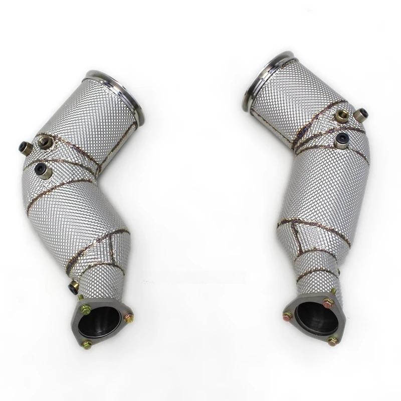

Custom Exhaust Header Downpipe for S8 D5 4.0T 2020-2024 Auto Car Parts Straight Heat Shield Free Flow Pipe Exhaust System