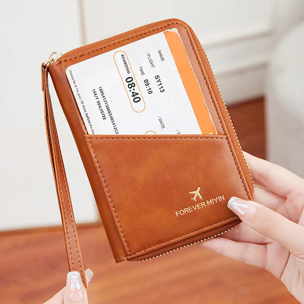 

Многофункциональный RFID-зажим для паспорта из искусственной кожи, модная ретро-сумка для паспорта, обложка для паспорта для мужчин и женщин, дорожные аксессуары