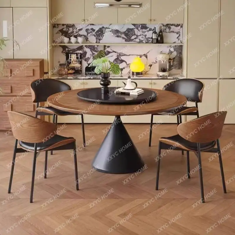 XX.Unique Minimalist Dining Tables Brown Legs Base Extending Modern Dining Tables Luxury Wood Nordic Mesa Comedor Furniture Home