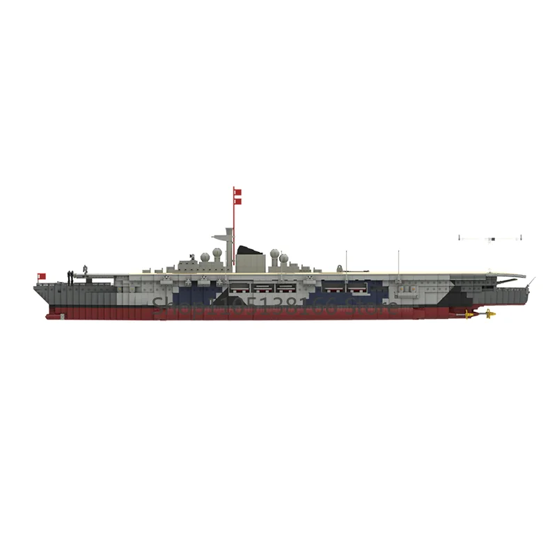 

MOC-34030 Graf Zeppelin MOC Building Blocks, WWII German Aircraft Carrier, Detailed Warship Model for Collectors