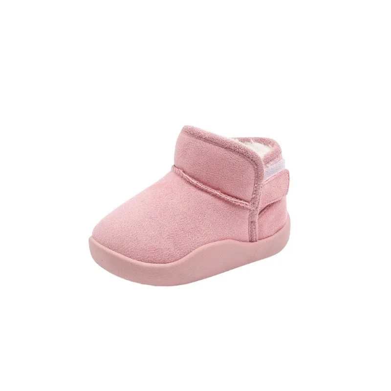 Baby Warm and Cashmere Shoes Winter Cotton Shoes Thickened Parent-child Indoor Children Soft Soles Non-slip Comfort