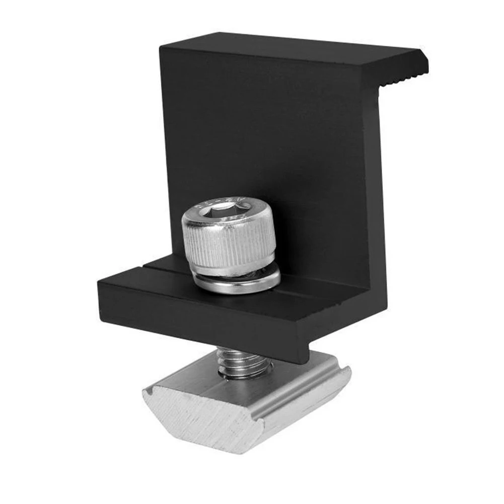 

4 шт. концевые зажимы из алюминиевого сплава, предназначенные для фотоэлектрических солнечных панелей с высотой рамы от 30 мм до 40 мм, прочные и надежные