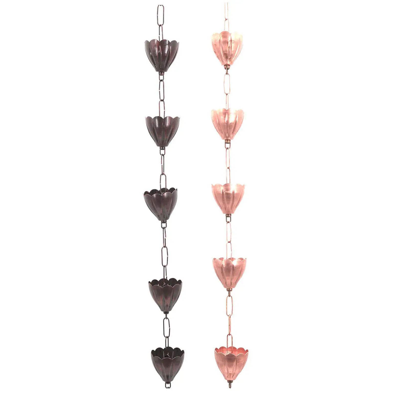 

Цепи от дождя, чашки с цепочкой от дождя, функциональные для водосточных желобов с адаптером, металлическая цепочка от дождя для крыш, навес, наружные беседки, дома