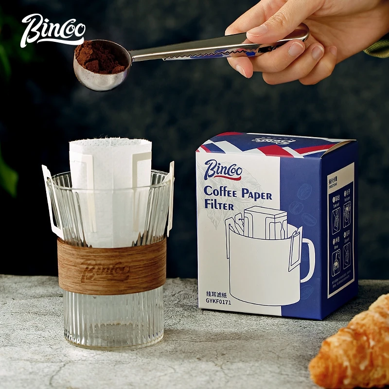 Bincoo 50 PCS Disposable Drip Coffee Filter Paper with Hanging Ears Portable Espresso Maker Paper Filter Home Kitchen Accessorie view 5
