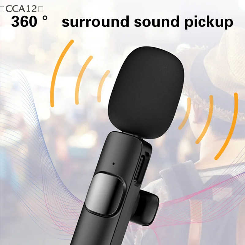 Mini Microphone Wireless Type C Lightning For Iphone And Android Mobile Phone Mini Mic For Radio Recording Live Noise Reduction