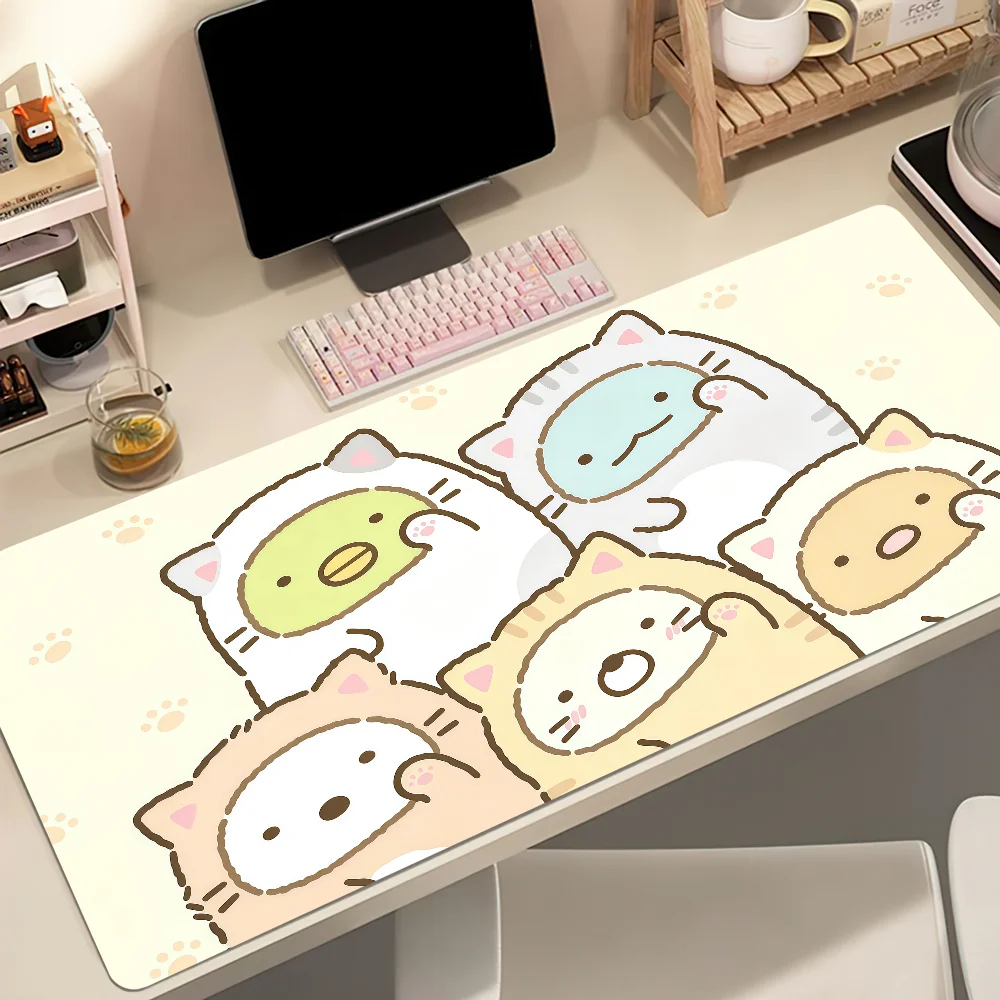 Cartoon S-Sumikko Gurashi Mouse Pad Large Non-slip Lockedge Desktop Computer Desk Mat Keyboard MousePad Office Gamer Student