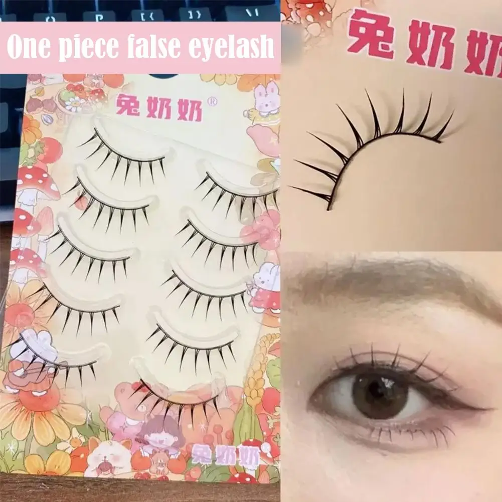Natürlich Aussehende Gefälschte Wimpern Einteilige Falsche Wimpern Schwarz Stiel Werkzeug Kunststoff Manga Wimpern Künstliche Make-Up Falsche N4K5